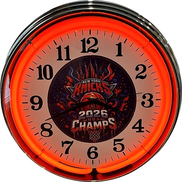 New York Knicks 2026 Champions custom neon clock by It’s Lit Neon — new arrival $149.99