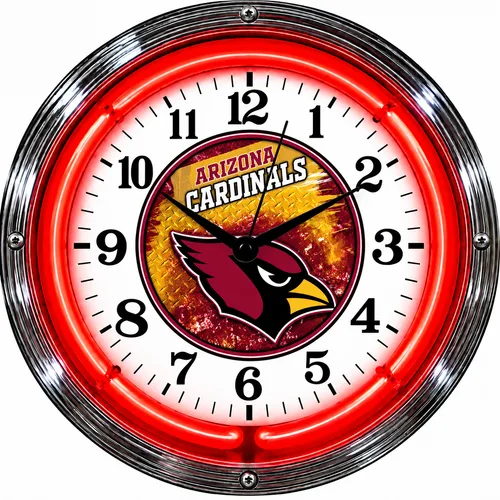 Arizona Cardinals neon clock