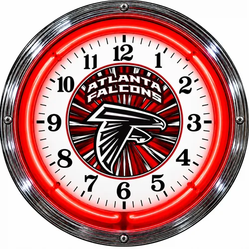 Atlanta Falcons neon clock
