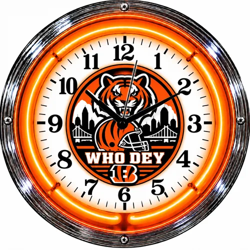 Cincinnati Bengals neon clock