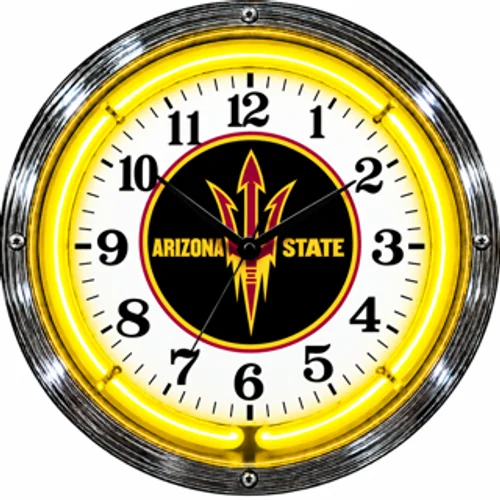 Arizona State Sun Devils neon clock