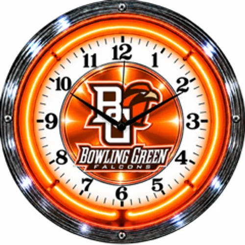 Bowling Green Falcons neon clock