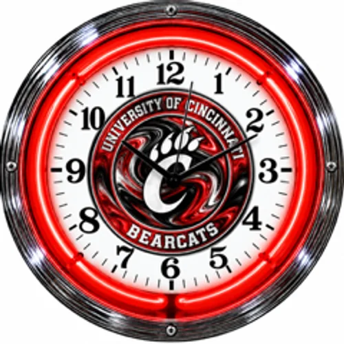Cincinnati Bearcats neon clock