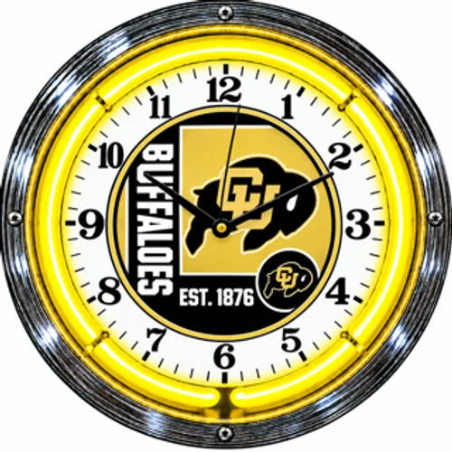 Colorado Buffaloes neon clock