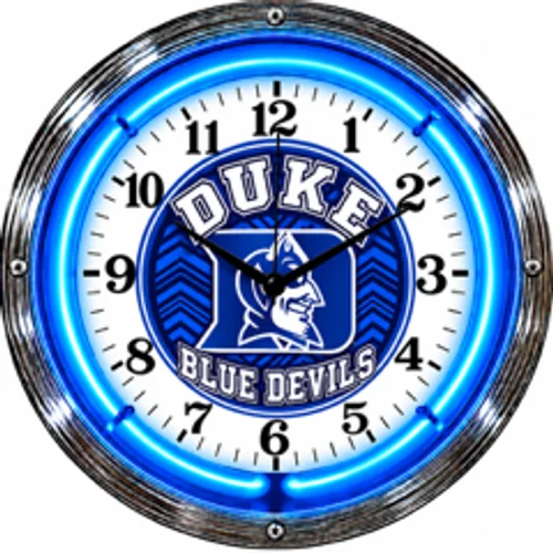 Duke Blue Devils neon clock