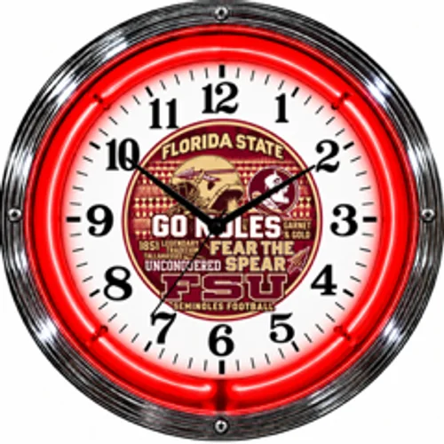 Florida State Seminoles neon clock