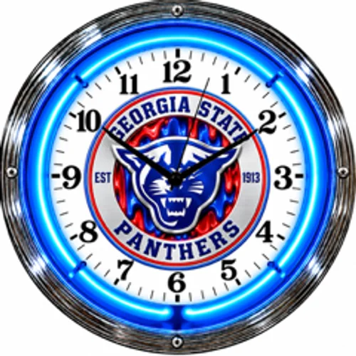 Georgia State Panthers neon clock