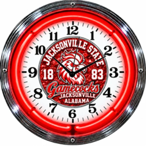Jacksonville State Gamecocks neon clock