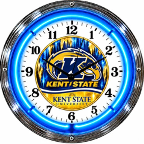 Kent State Golden Flashes neon clock