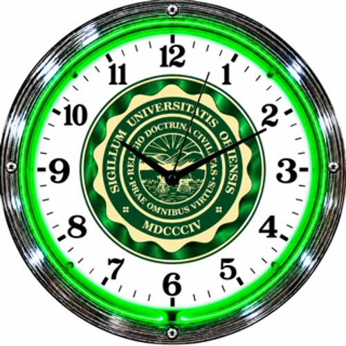 Ohio Bobcats neon clock