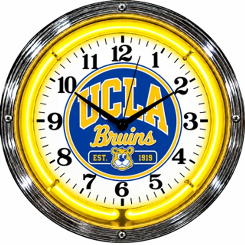 UCLA Bruins neon clock