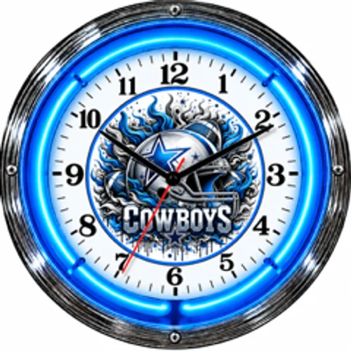 Dallas Cowboys neon clock