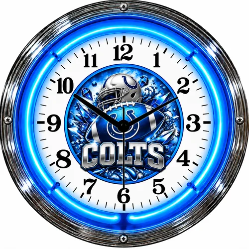 Indianapolis Colts neon clock