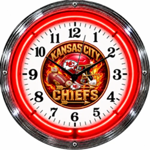 Kansas City Chiefs neon clock