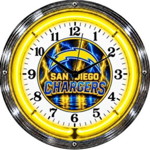 Los Angeles Chargers neon clock