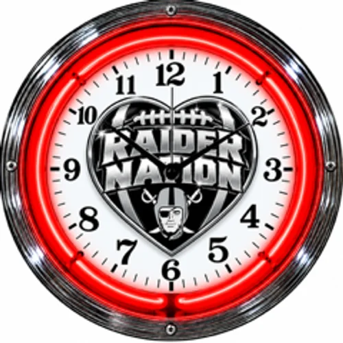 Las Vegas Raiders neon clock