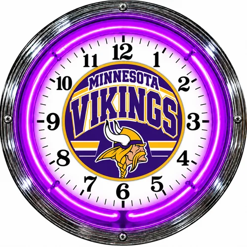 Minnesota Vikings neon clock