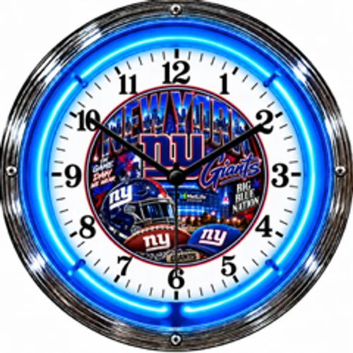 New York Giants neon clock