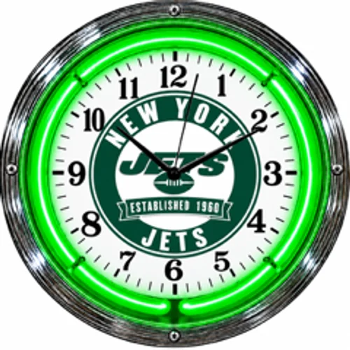 New York Jets neon clock