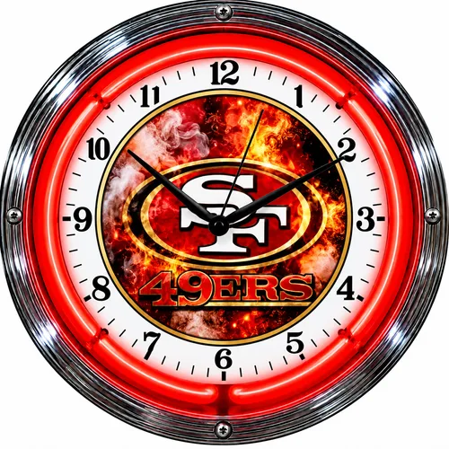 San Francisco 49ers neon clock