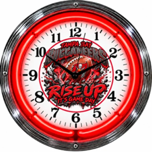 Tampa Bay Buccaneers neon clock