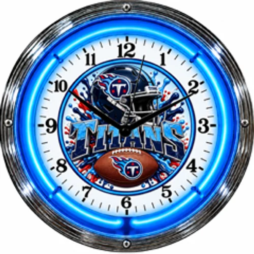 Tennessee Titans neon clock